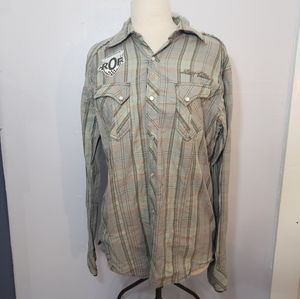 Pearl Snap Buttons ROF Men's size L